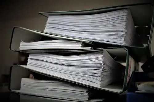 Trial binders prepared for court